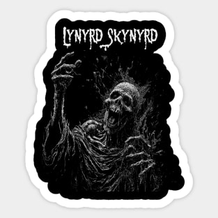 Darkened Skull Skynyrd Sticker